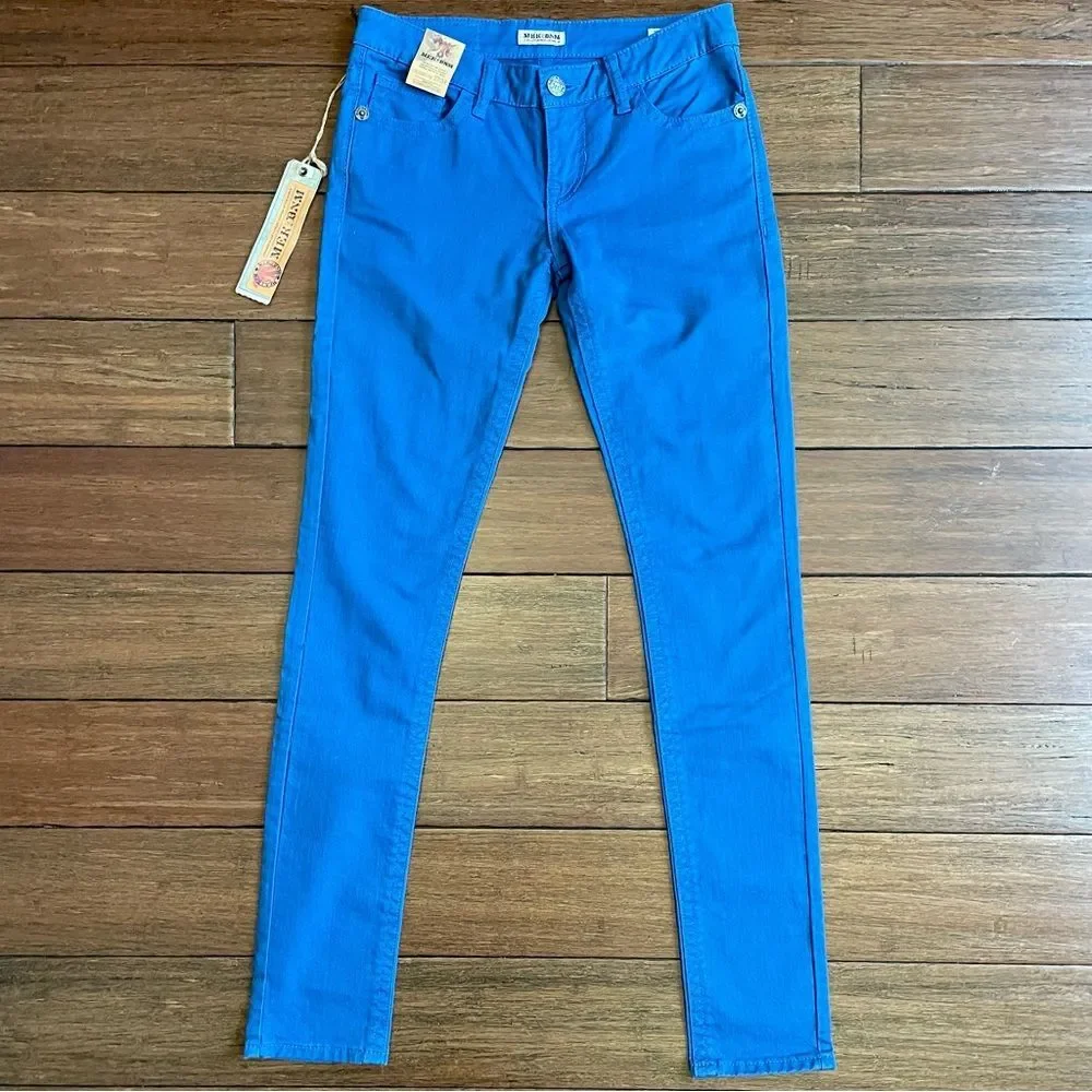 NWT MEK Denim Tyler Cigarette Blue Pants Size 27 × 34 - Picture 3 of 15